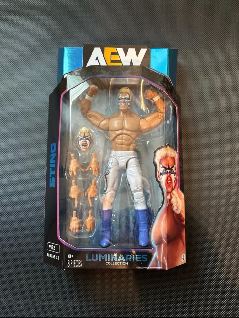 AEW Sting Action Figure - Blue & White Ring Gear LUMINARIES